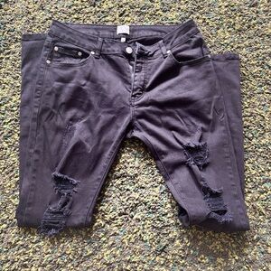 Men's Ripped Black Skinny Jeans